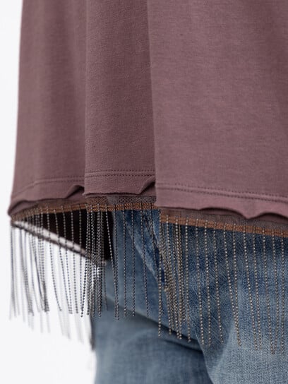 Women's Cow Skull Fringe Tee Women's Cow Skull Fringe Tee