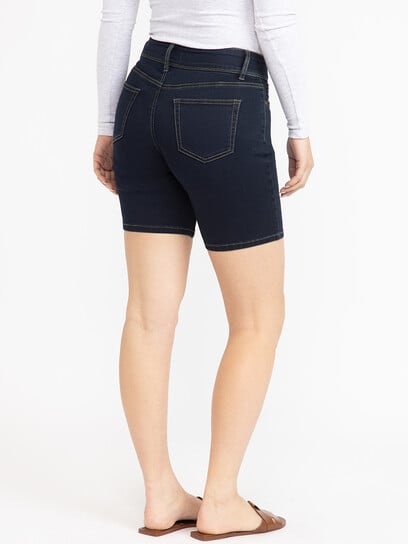 Women's Dark Rinse Washed Bermuda Short Women's Dark Rinse Washed Bermuda Short