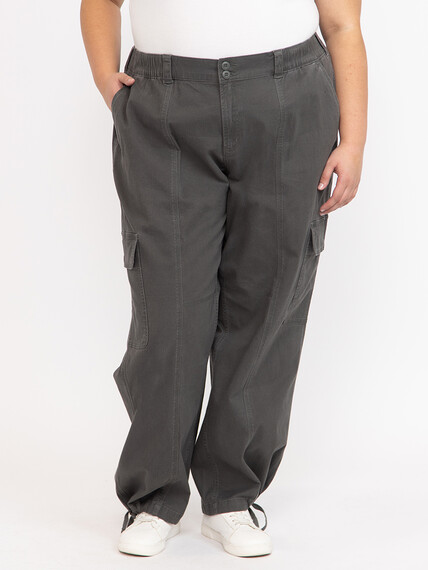 Women's Plus 2 Button Baggy Cargo Pants Women's Plus 2 Button Baggy Cargo Pants Image 2