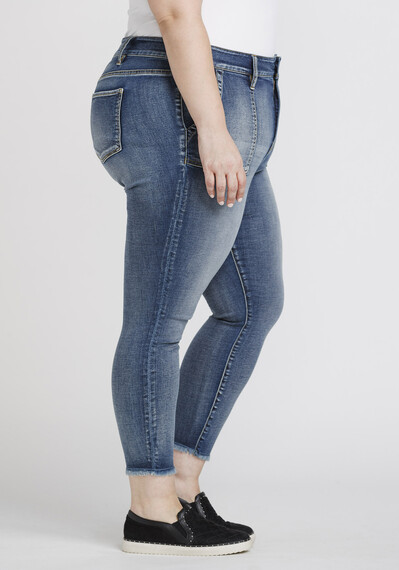 Women's Plus Size High Rise Skinny Crop Image 3