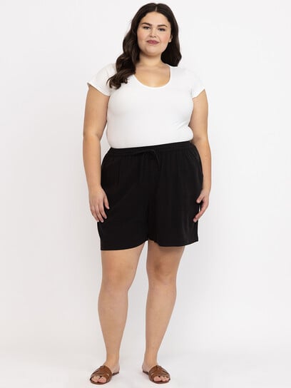 Women's Black Pull-on Short Women's Black Pull-on Short