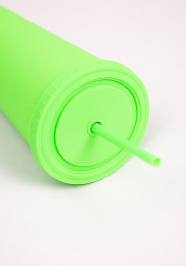 24oz Rubber Coated Lime Tumbler