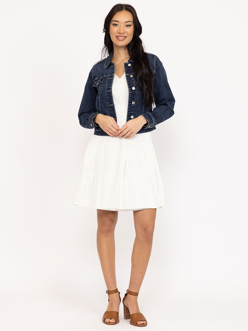 Women's Solid Tiered Dress