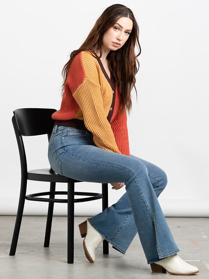 Women's Cropped Button Cardigan Image 1