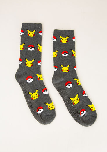Men's Pokemon Pikachu Crew Sock, CHARCOAL