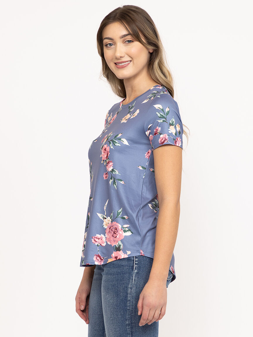 Women's Floral Crew Neck Tee