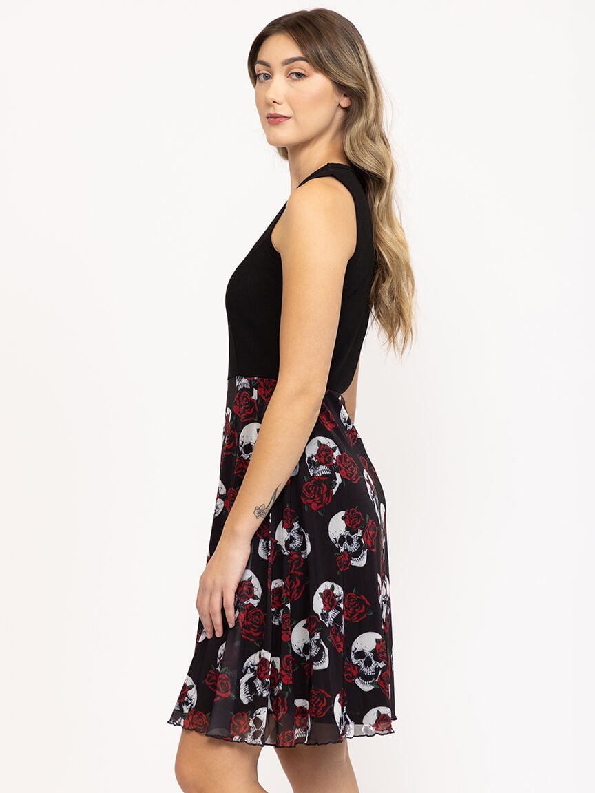 Women's Skull Skater Dress