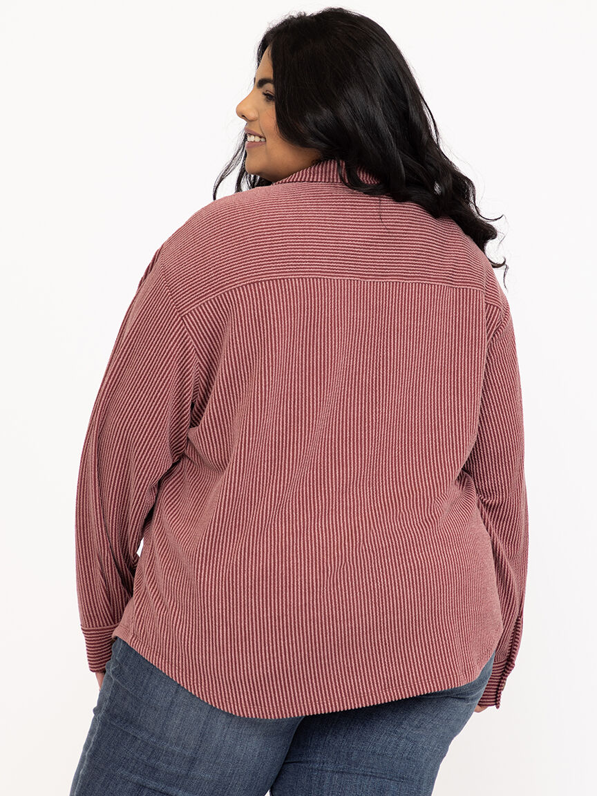 Women's Two Tone Button Front Shirt