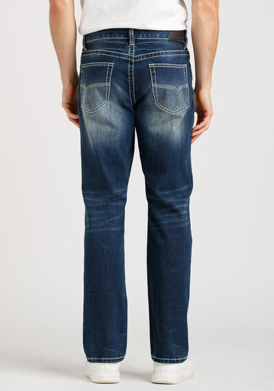 Men's Indigo Wash Classic Bootcut Jeans Image 2