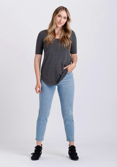 Women's Scoop Neck Legging Tunic Tee Women's Scoop Neck Legging Tunic Tee Image 3