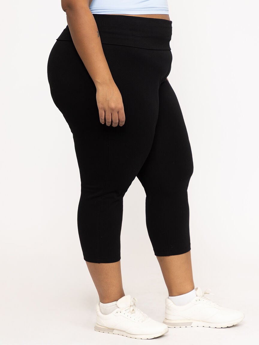 Women's Fold Over Waist Capri Legging