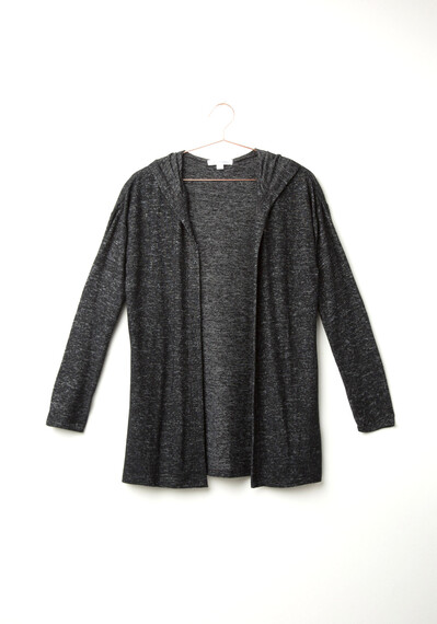 Women's Soft Knit Hooded Cardigan Image 4