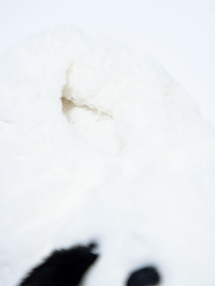 Women's White Dog Slipper