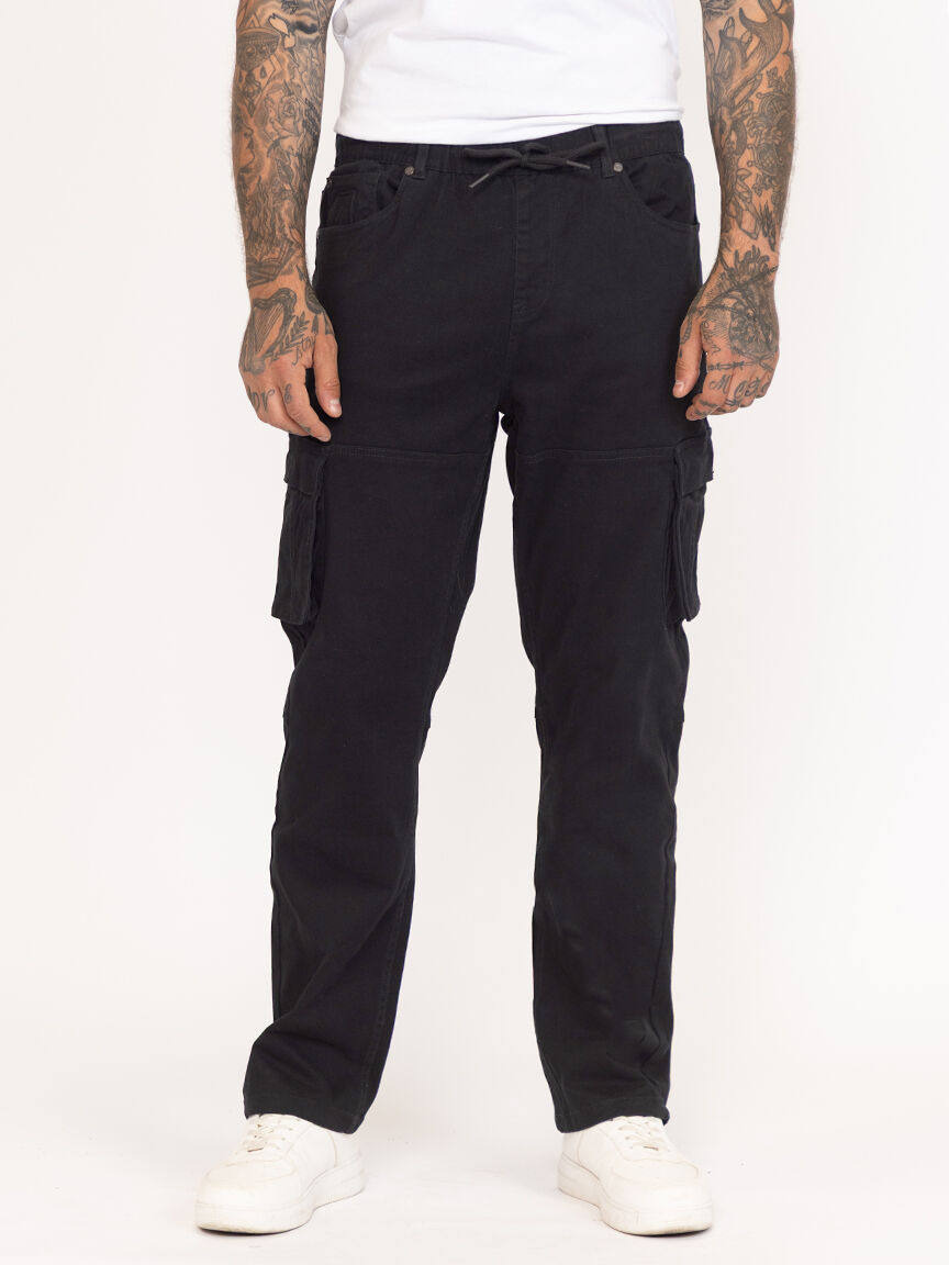 Men's Black Cargo Sneaker Pant