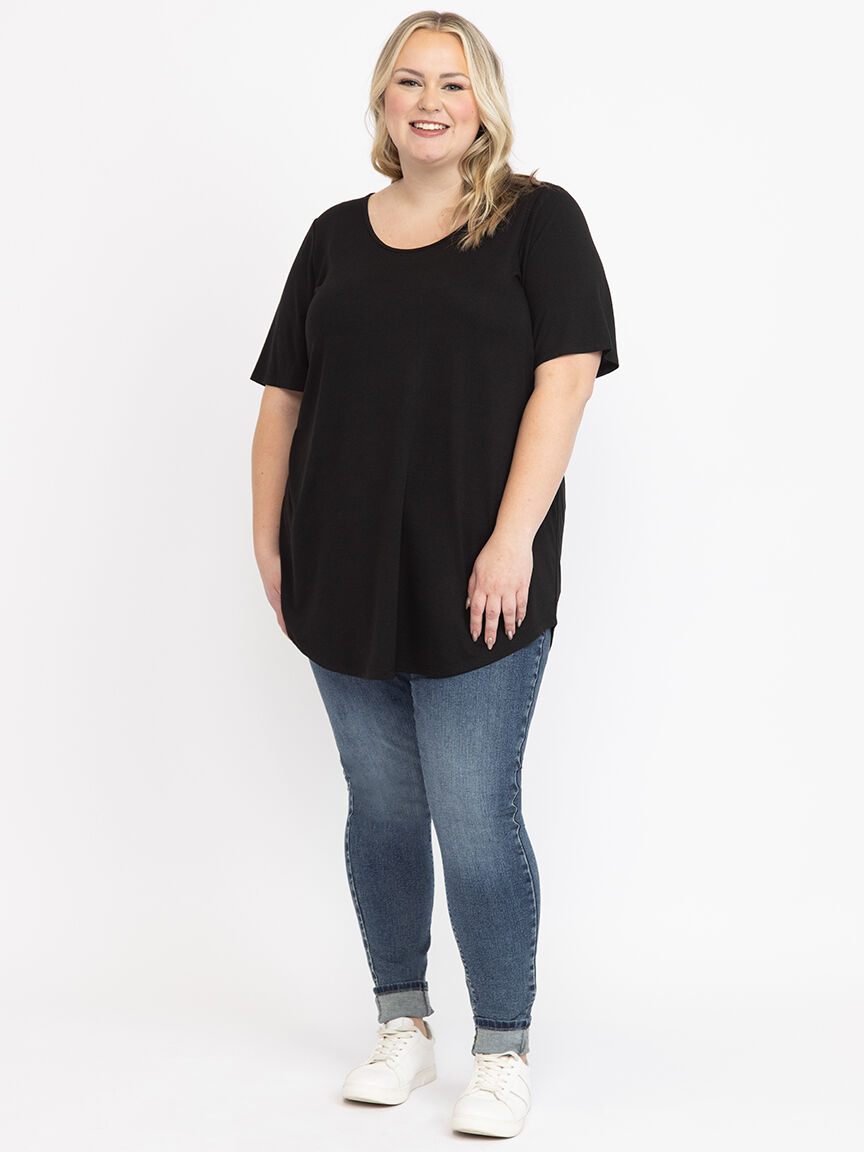 Women's Scoop Neck Legging Tunic Tee