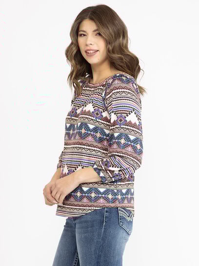 Women's Geo Peasant Top Women's Geo Peasant Top