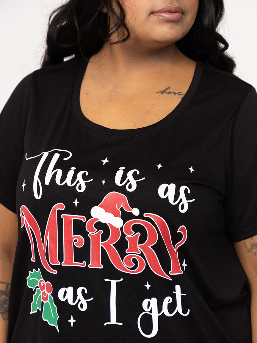 Women's As Merry As I Get Scoop Neck Tee