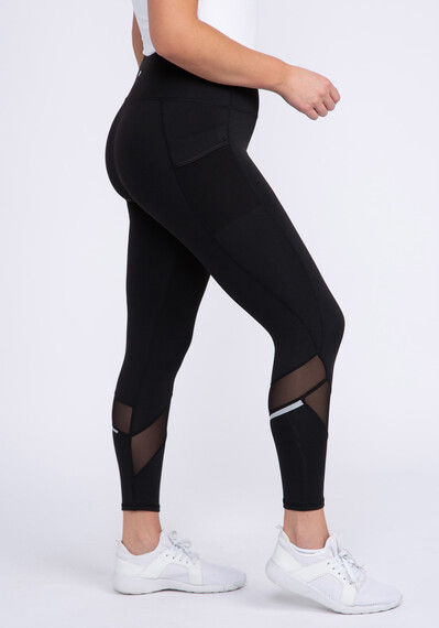 Women's Active Crop Legging With Mesh Image 3