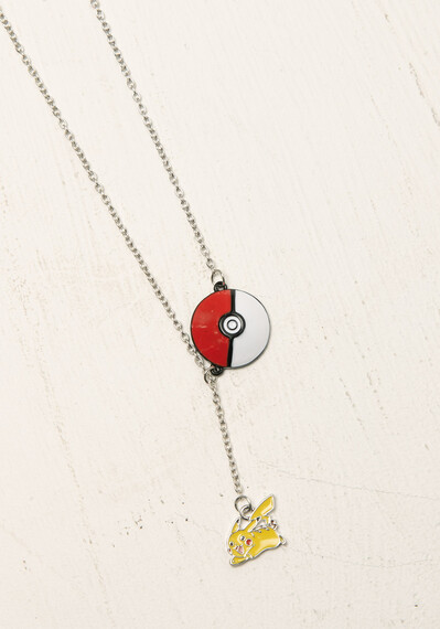Pokemon Pokeball & Pikachu Charm Necklace Image 3