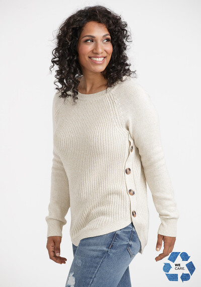 Women's Side Button Sweater Image 1