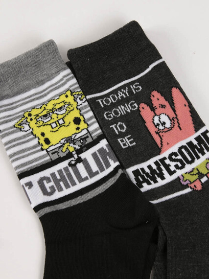 Men's Sponge Bob Crew Socks Image 3
