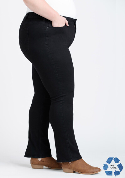 Women's Plus Black Baby Boot Jeans Image 3