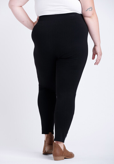 Women's Faux Leather Pull-on Ponte Legging Women's Faux Leather Pull-on Ponte Legging Image 5
