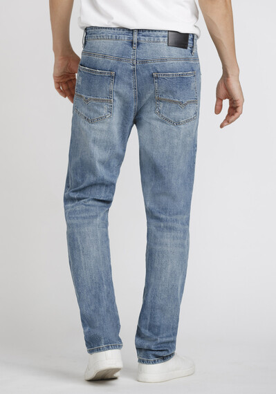 Men's Light Wash Slim Straight Jeans Image 2