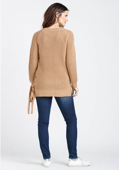 Women's Side Lace Up Sweater Image 2
