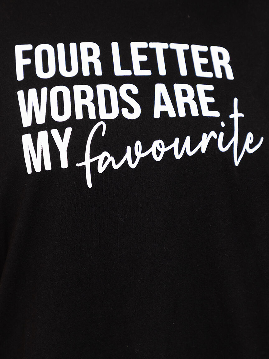 Women's 4 Letter Word Oversized Tee