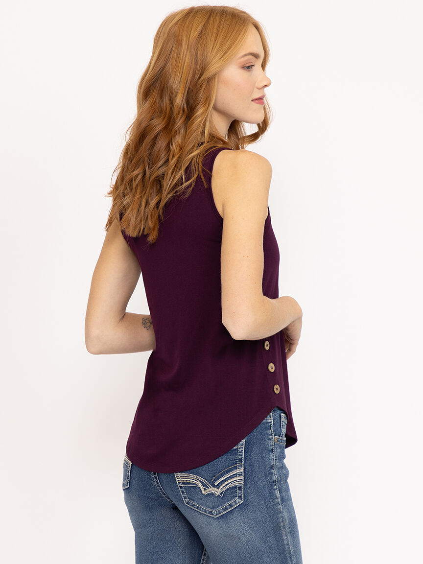 Women's Side Button Tank