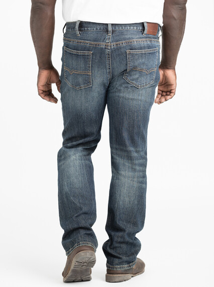 Men's Dark Wash Slim Straight Jeans Image 4