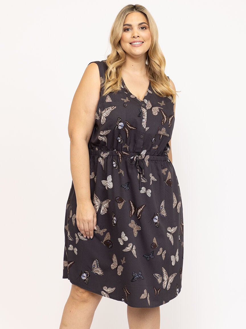 Women's Butterfly Print Dress