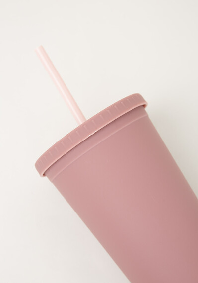 Mauve Rubber Coated Tumbler Image 2