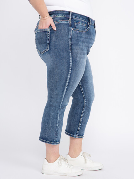 Women's Plus Heavy Stitch Jean Capri Image 3