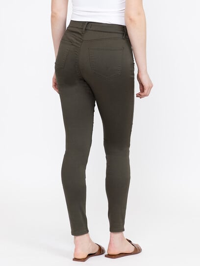 Women's Dark Olive Color Skinny Pants Women's Dark Olive Color Skinny Pants