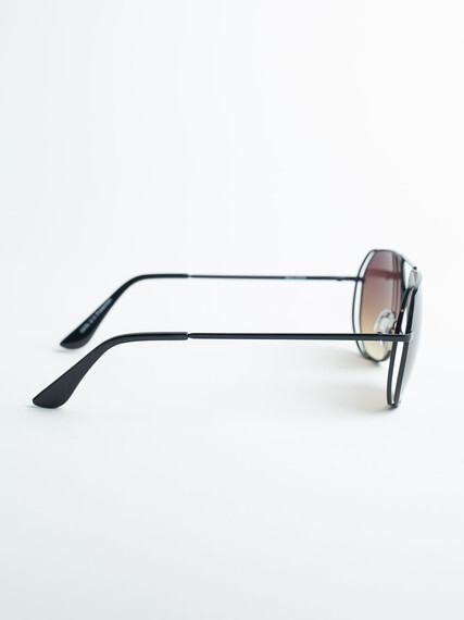 Men's Black Frame Amber Sunglasses Image 5