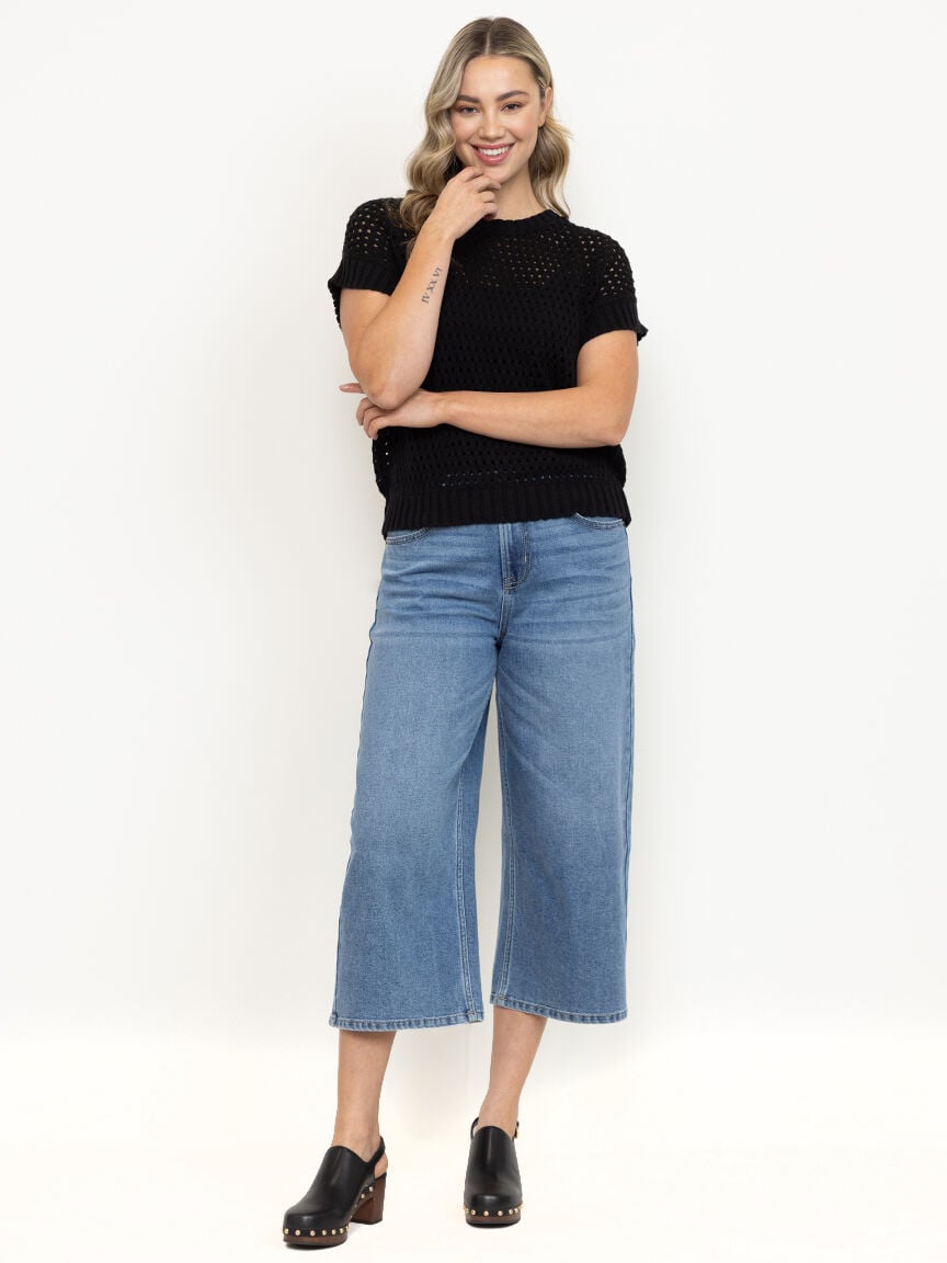 Women's Mesh Pullover Sweater