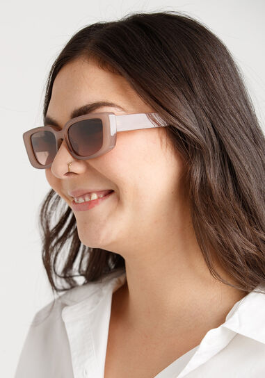 Women's Taupe Narrow Sunglasses