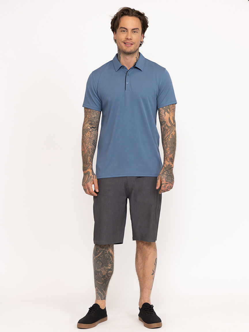 Men's Active Textured Polo Tee