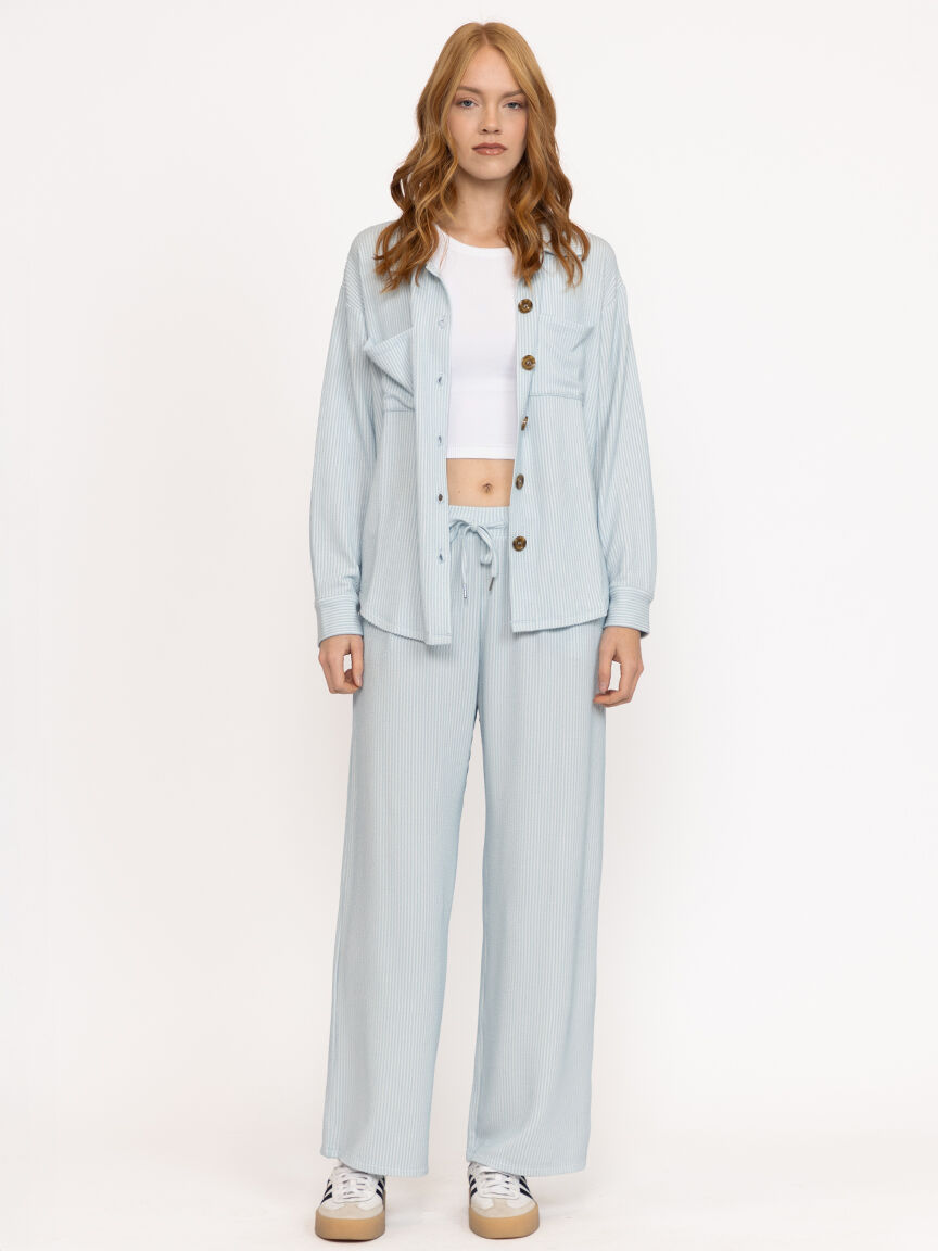 Women's Wavy Rib Wide Leg Pant