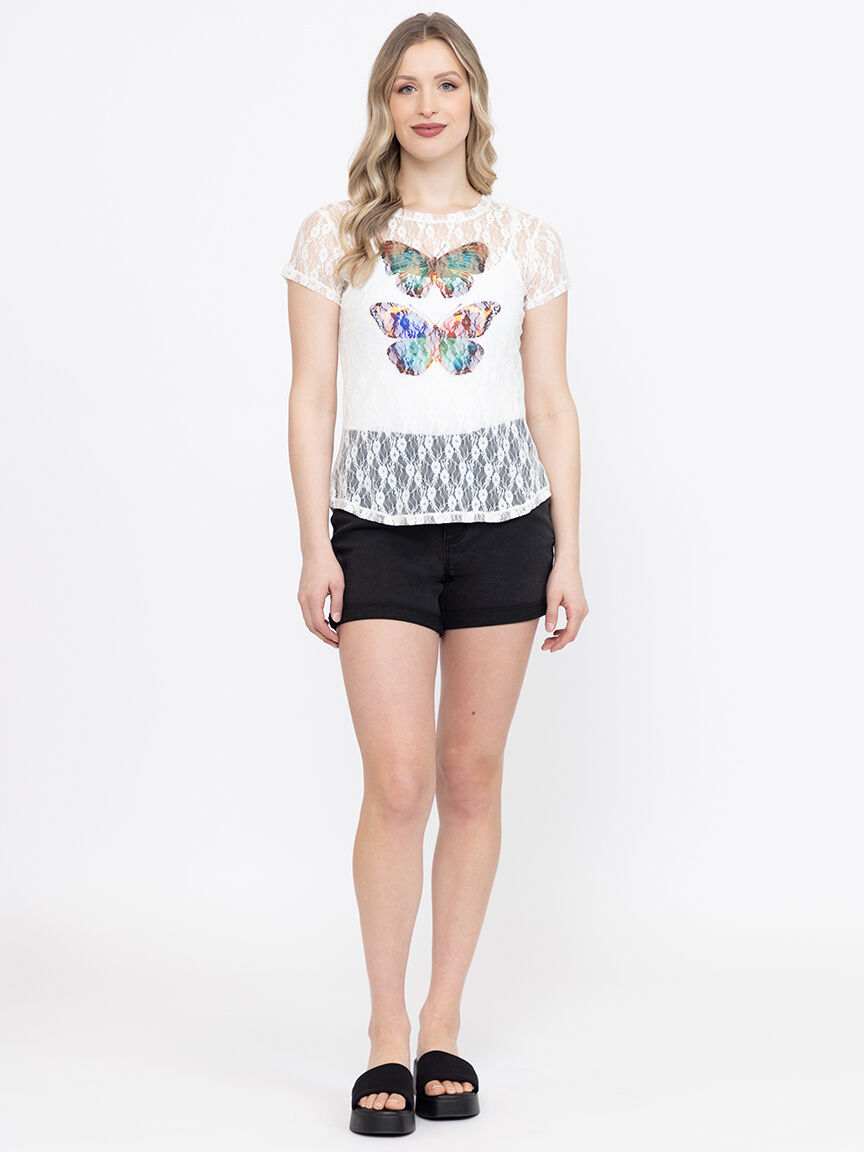 Women's Butterfly Lace Tee