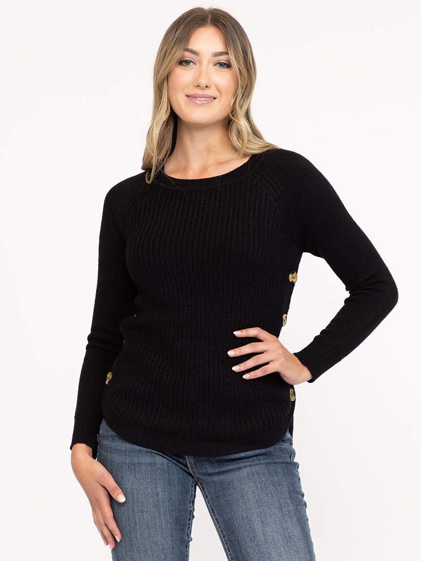 Women's Side Button Sweater