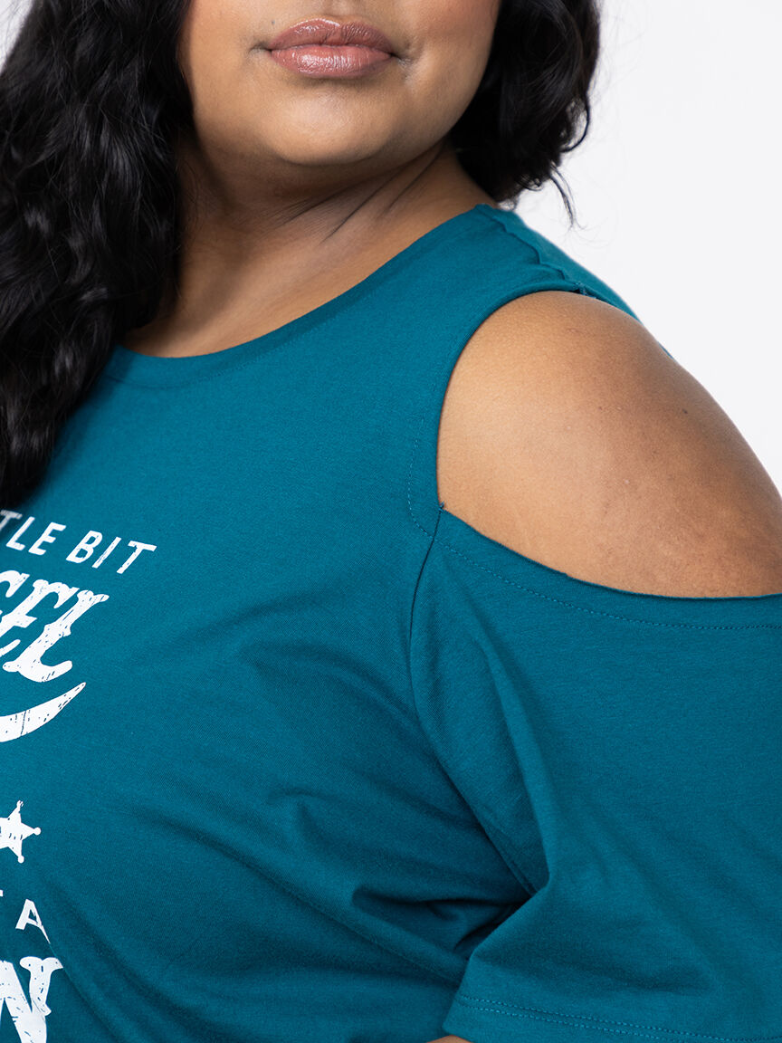 Women's Relaxed Cold Shoulder Tee