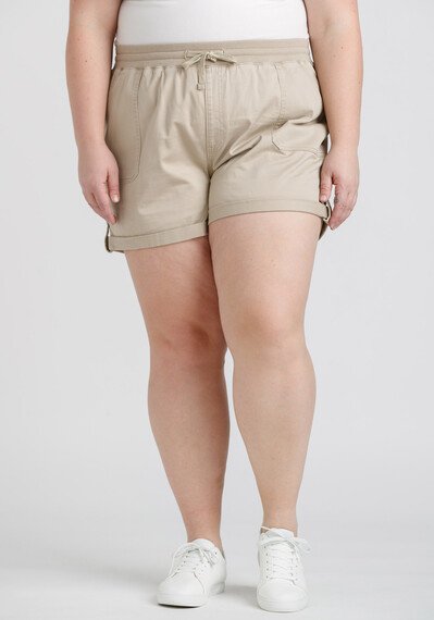 Women's Knit Waist Stretch Twill Utility Shortie Women's Knit Waist Stretch Twill Utility Shortie Image 4