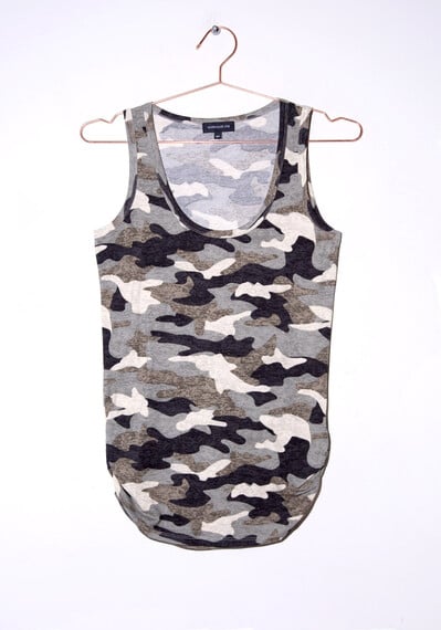 Women's Camo Side Ruched Tank Image 5