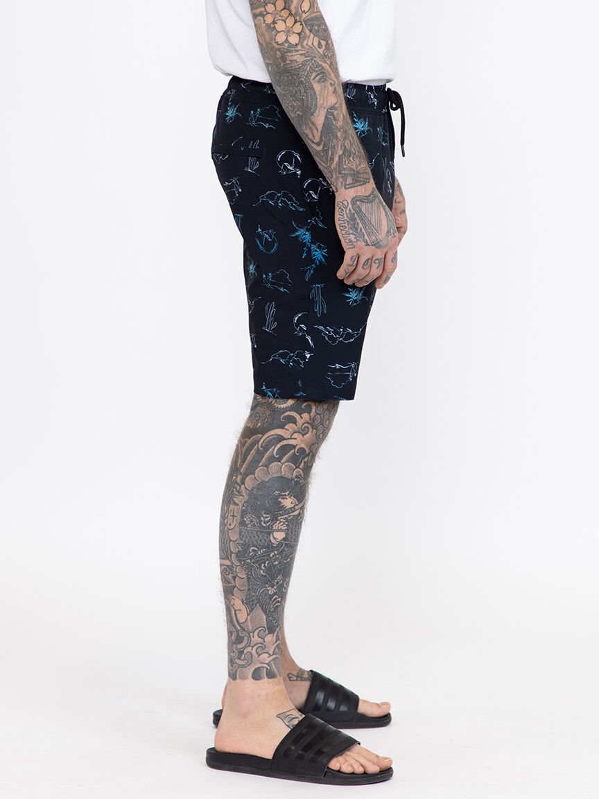 Men's Printed Neon Hybrid Shorts