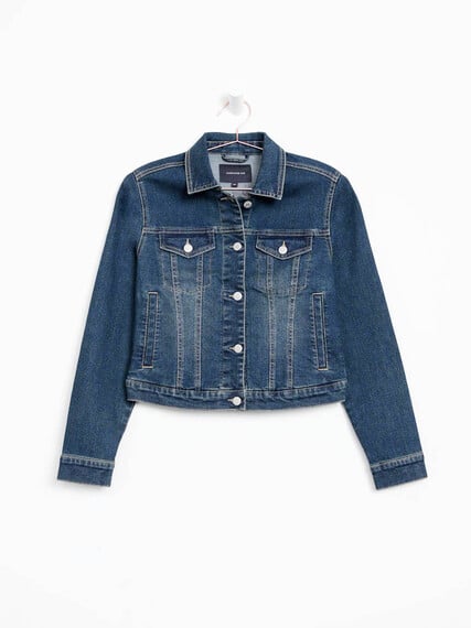 Women's Cropped Denim Jacket Women's Cropped Denim Jacket Image 5