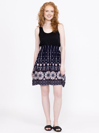 Women's Border Print Tank Dress Women's Border Print Tank Dress