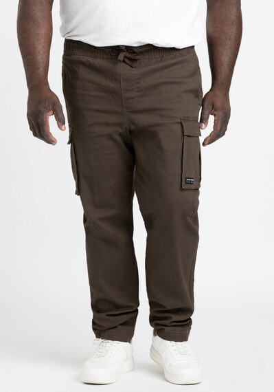 Men's Brown Cargo Twill Sneaker Pant Image 2